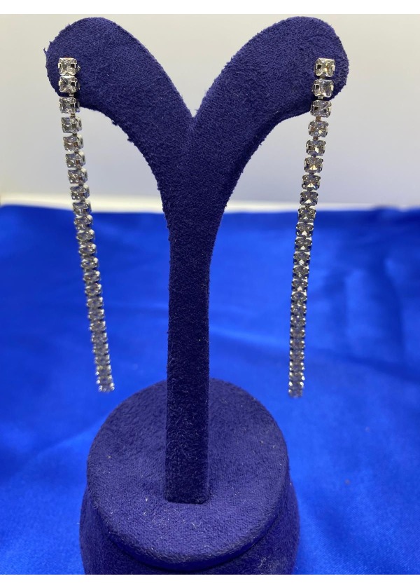 Stella Silver Işıltılı Uzun Küpe