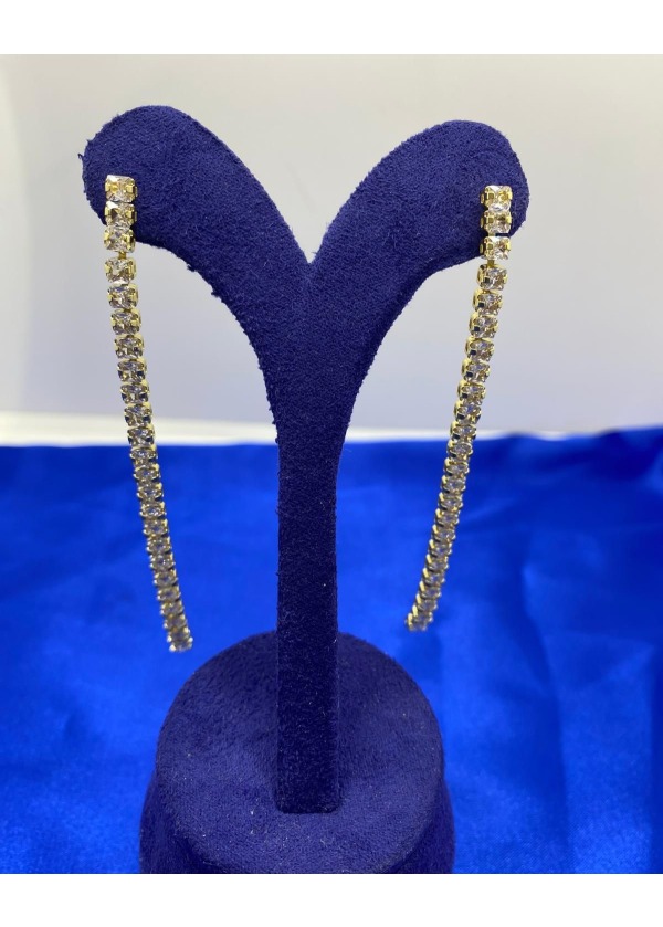 Stella Gold Işıltılı Uzun Küpe