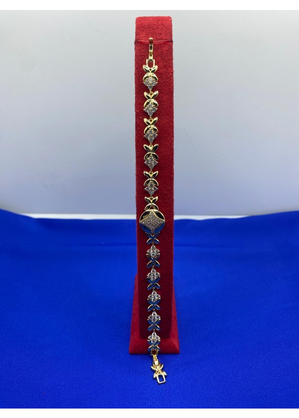 Altın Çiçek Işıltısı Bileklik